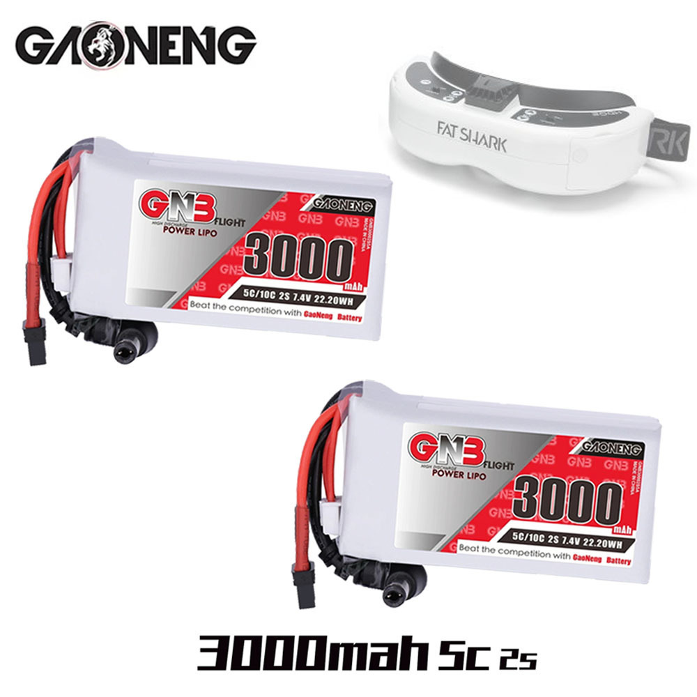 Skyzone Sky04X Pro Oled Fpv Goggles - GNB 2S 7.4V 3000mAh 5C/10C bateria